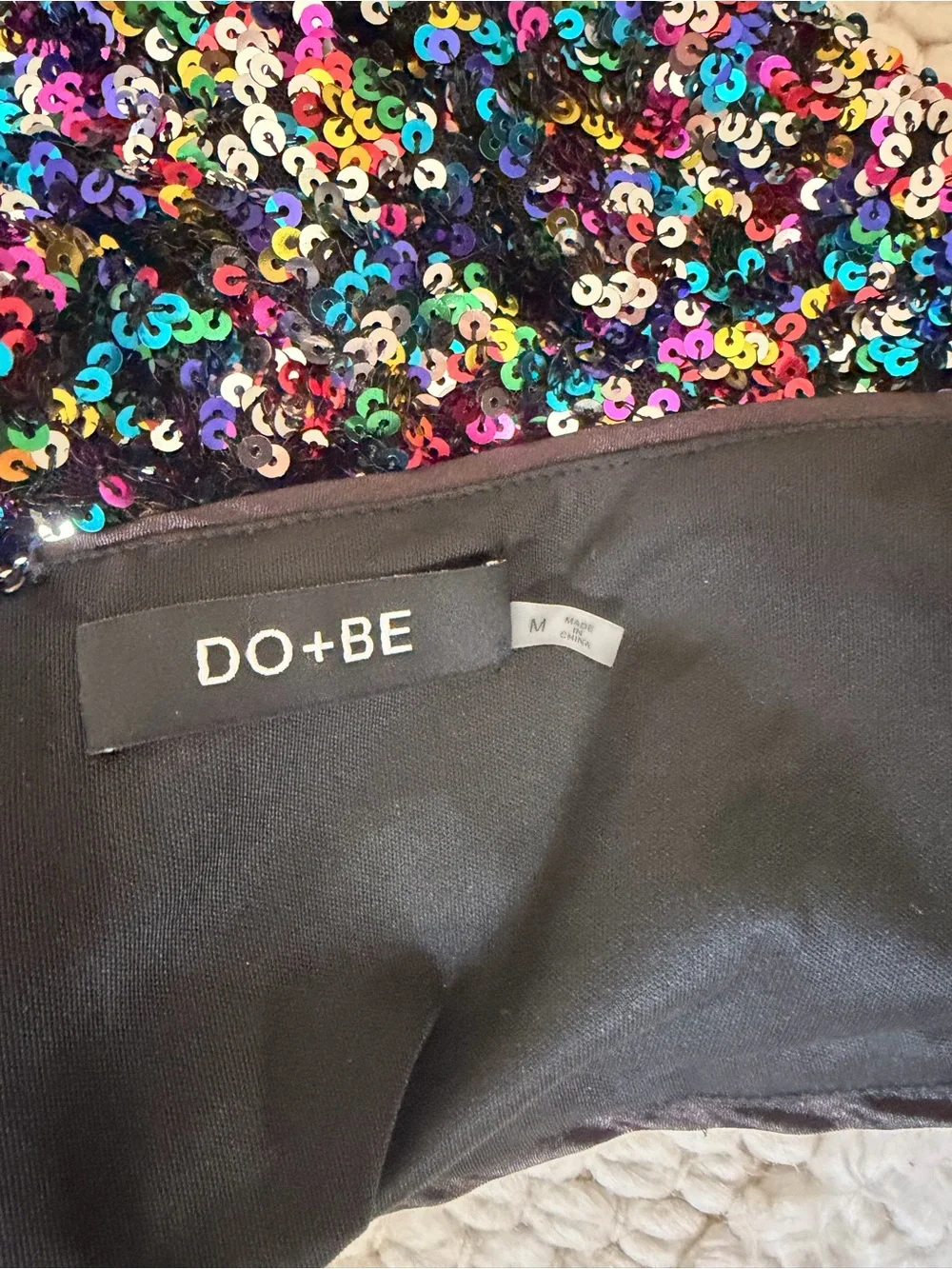 DO+BE Multicolor Sequin Mini Skirt